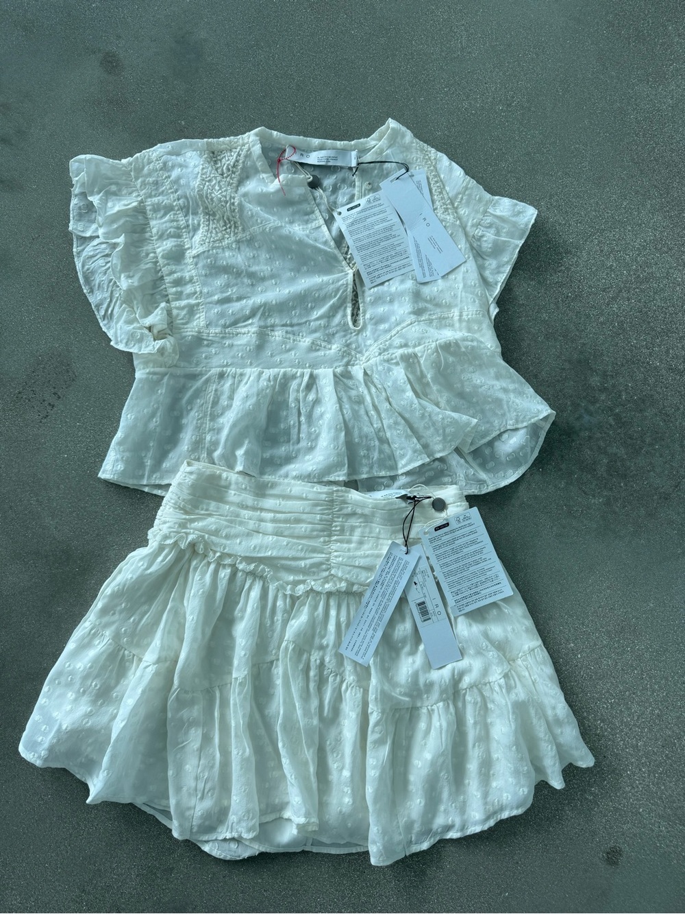 IRO top and skirt set